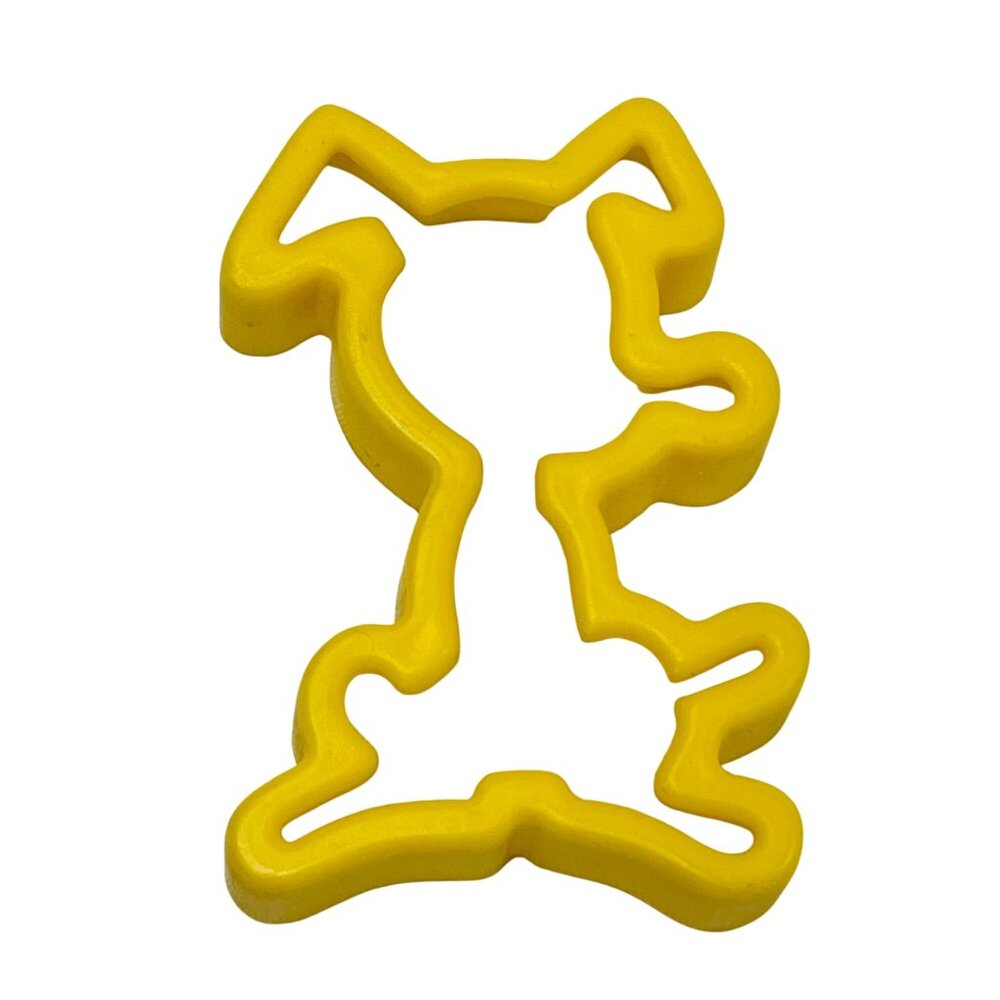 Dog Shaped Cookie Cutter Yellow Fun Baking Vintage Pity Puppy